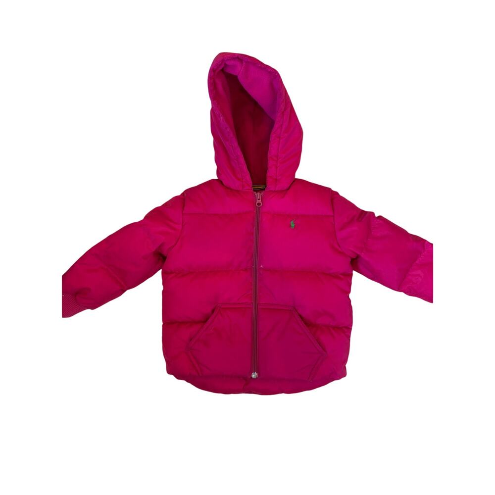 Ralph Lauren Girls Pink Puffer Jacket 5